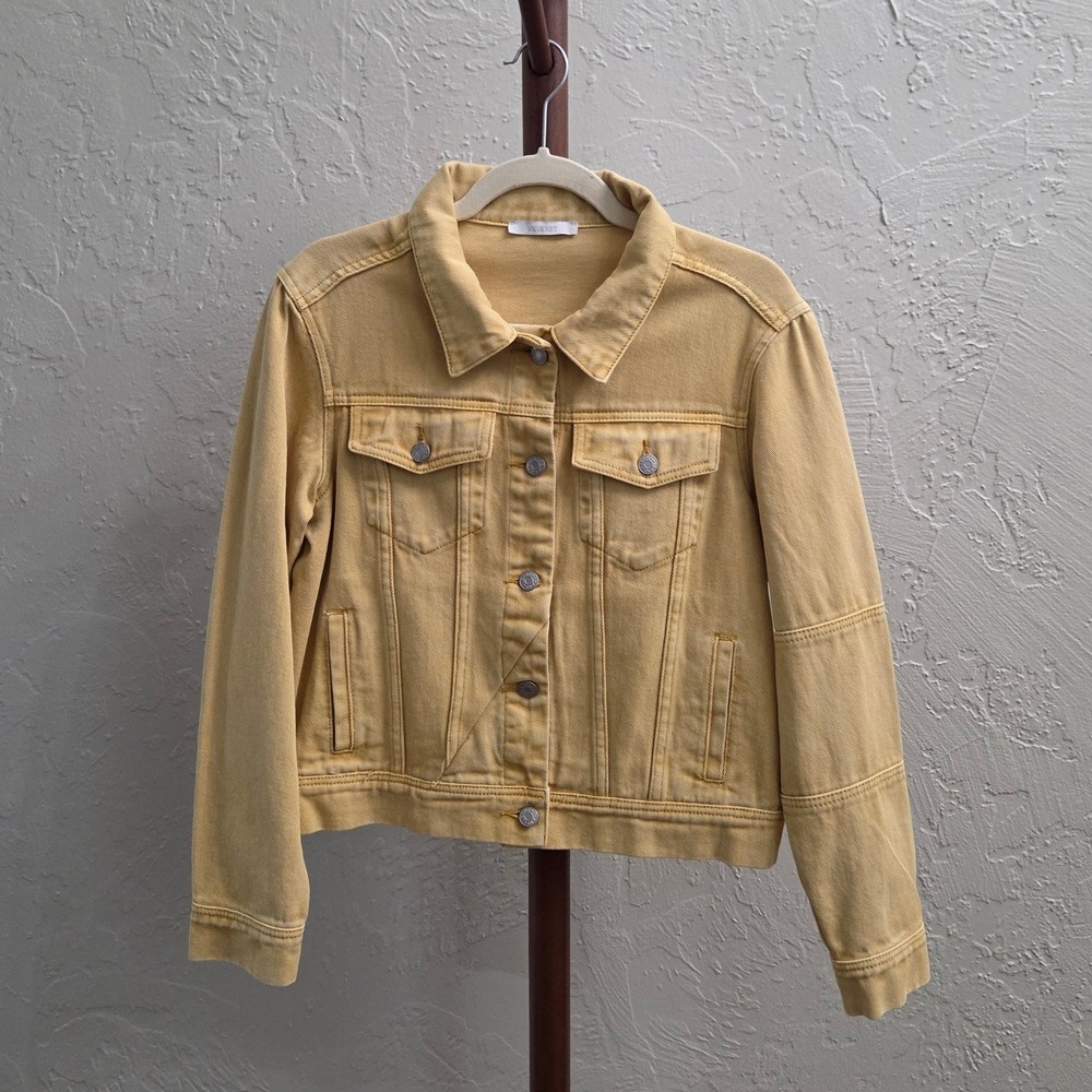 J174. Yellow Washed Denim Jacket